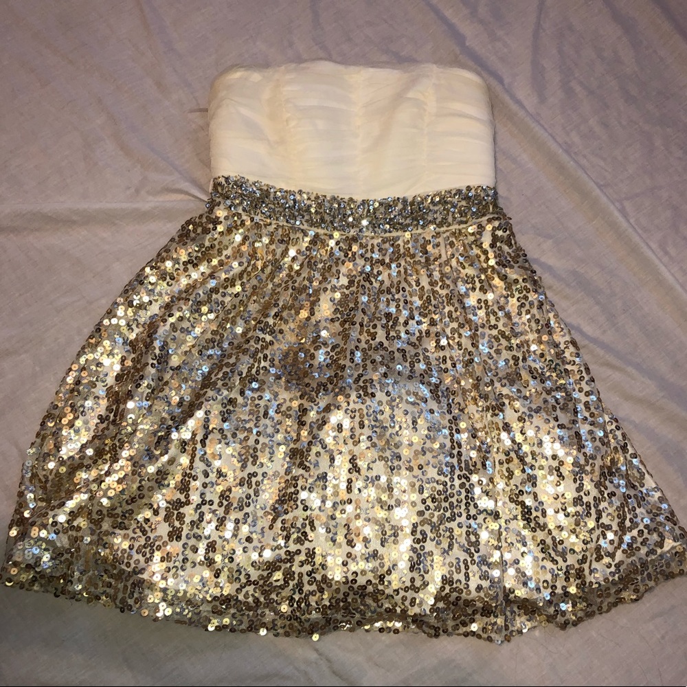 Strapless Sparkly Formal Dress | S/M